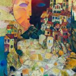 Άποψη του Κοντιά, 1999, μικτή τεχνική σε καμβά, 80,2 × 60,2 εκ.