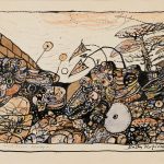 Απολιθωμένο στράτευμα, 1992, μικτή τεχνική σε χαρτί, 35,2 × 39,2 εκ.