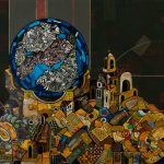 Ενυδρείο Ι, 1999, ελαιογραφία σε καμβά, 60,2 × 80,3 εκ.
