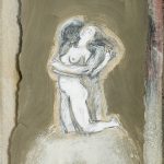 Ερωτικό, 2017, μικτή τεχνική σε καμβά, 89,9 × 53,1 εκ.
