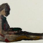 Λευκή, 2013, μικτή τεχνική σε καμβά, 80,7 × 119,5 εκ.