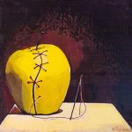 Μήλο, 2016, ελαιογραφία σε καμβά, 79,3 × 85,5 εκ.