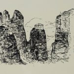 Μετέωρα, μεταξοτυπία, 23 × 34 εκ.