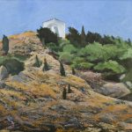 Ο λόφος του Αγίου Αθανασίου, 2001, ακρυλικό σε κοντραπλακέ, 60 × 80 εκ.