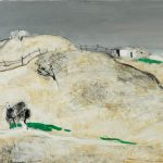 Οι παλιοί στάβλοι, 2001, ελαιογραφία σε καμβά, 60,5 × 80,2 εκ.
