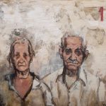 Πορτρέτο κυρ-Σταύρου και κυρα-Δήμητρας, 2001, ακρυλικά σε καμβά, 80,3 × 100 εκ.