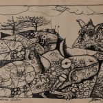 Οι σαράντα δράκοι, 1992, σινική μελάνη σε χαρτί, 35,2 × 39,2 εκ.