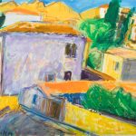 Σπίτια στον Κοντιά, 2001, ελαιογραφία σε καμβά, 80,1 × 100,2 εκ.