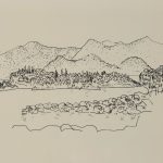 Στον Πόρο, μεταξοτυπία, 23 × 34 εκ.