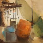 Σύνθεση, 2001, ελαιογραφία σε καμβά, 100,2 × 80,5 εκ.